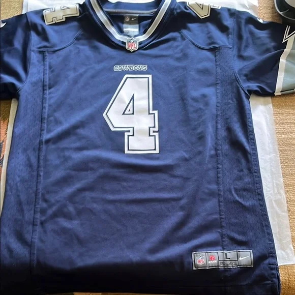 Nike Navy Blue Dak Prescott Jersey (Kids Large / “Women’s Small”) - Picture 3 of 4